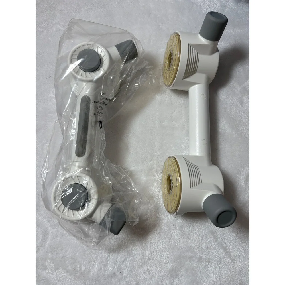 TAILI Suction Cup Grab Bar 2 Pack White Grey No Drill Bathroom ShowerSafety Rail
